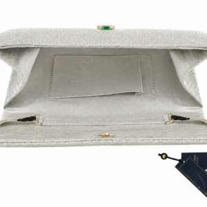 Failsworth Sinamay Clutch in Pearl- Silver