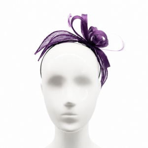 Failsworth Purple Sinamay Fascinator headband
