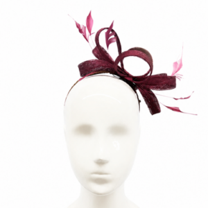 Failsworth Rouge Structured Sinamay Fascinator headband