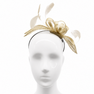 Failsworth Ivory-Silver Sinamay Fascinator Headband