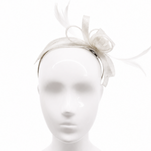 Failsworth White Sinamay Fascinator Headband