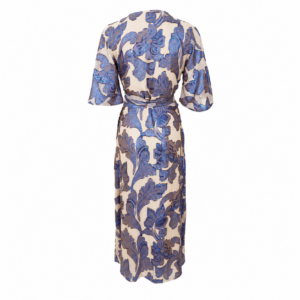 Black Colour Kenzie Wrap Dress - Blue
