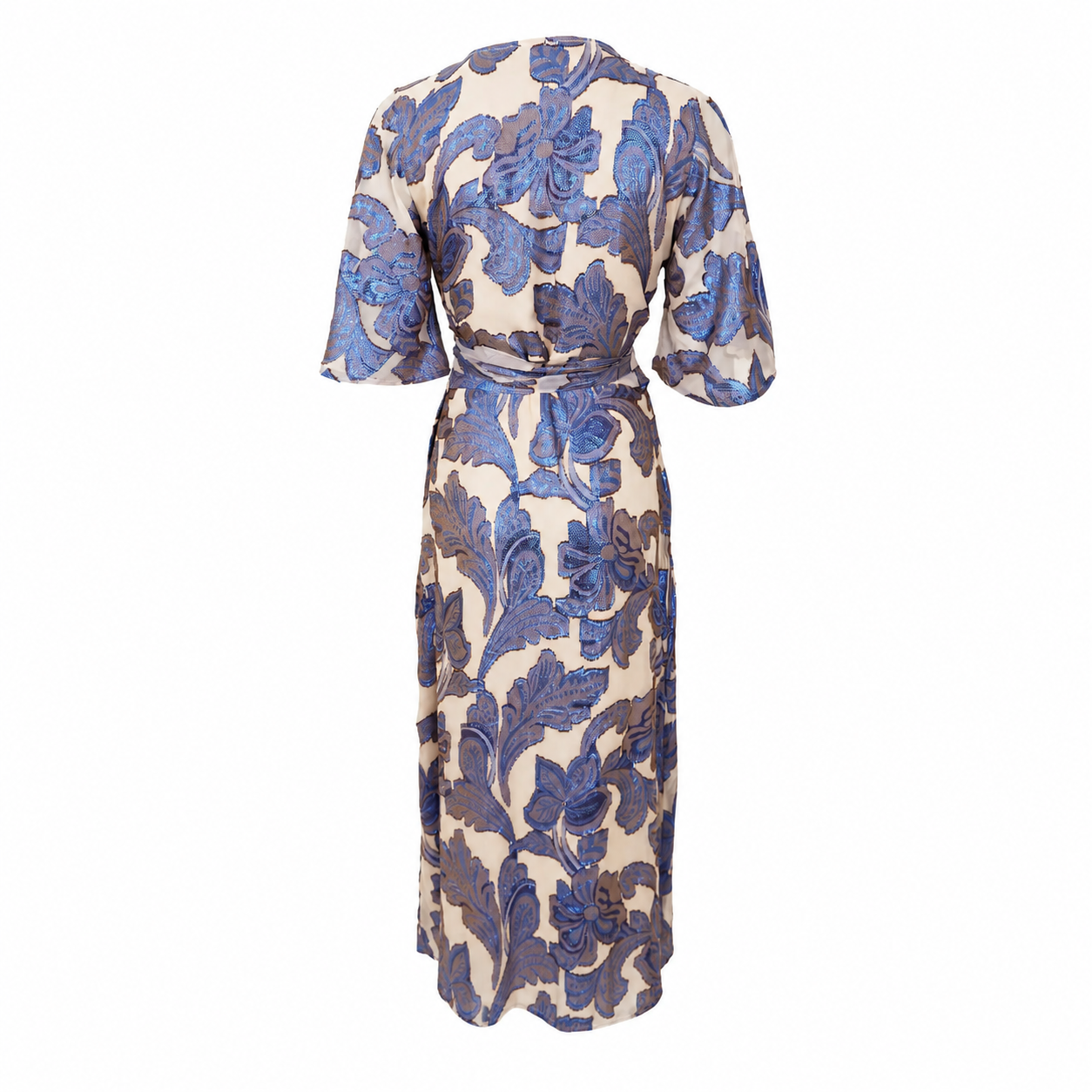 Black Colour Kenzie Wrap Dress - Blue