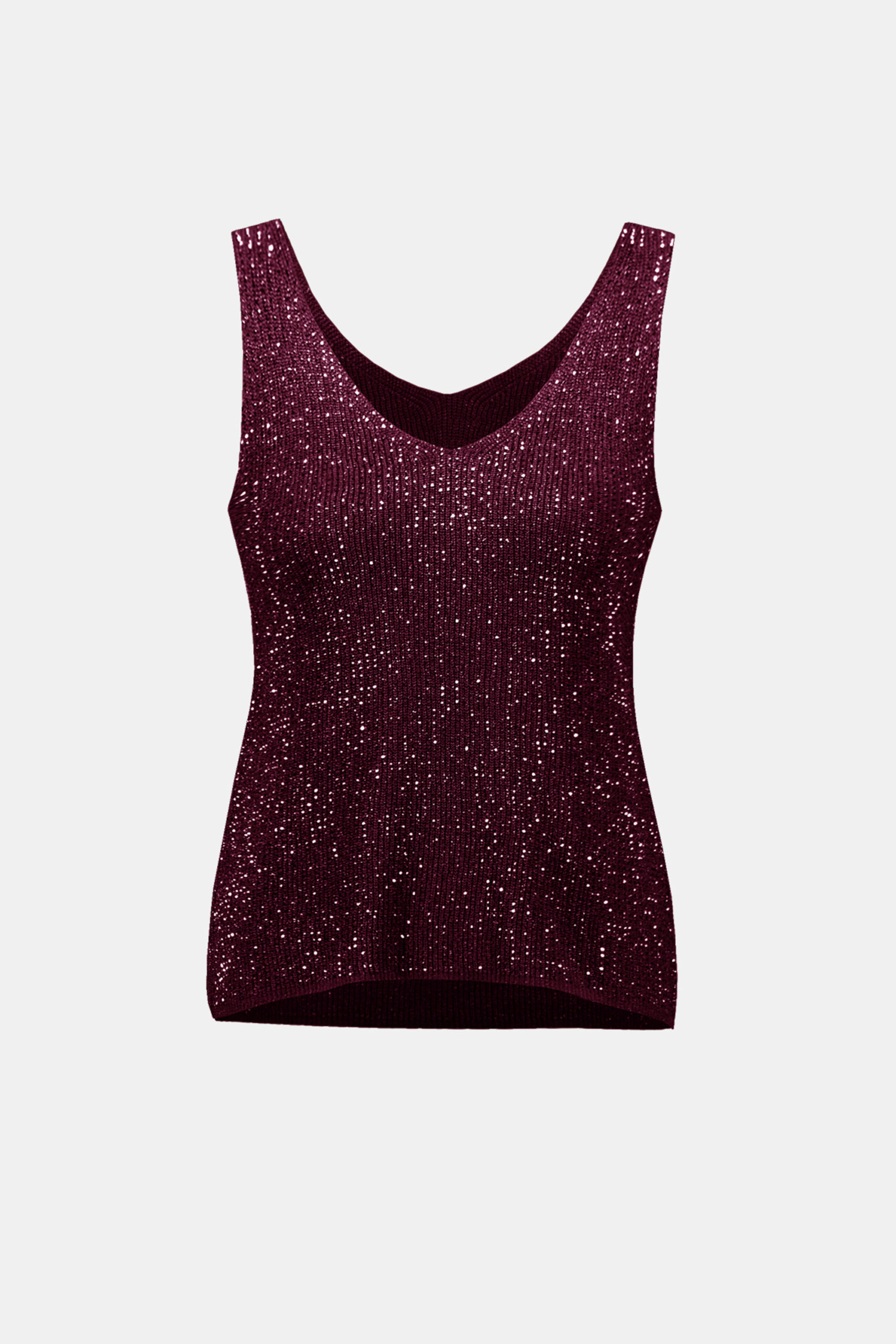 Joseph Ribkoff Metallic Knitted Camisole with Rhinestones