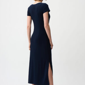 Joseph Ribkoff Silky Knit Color Block A-Line Midi Dress