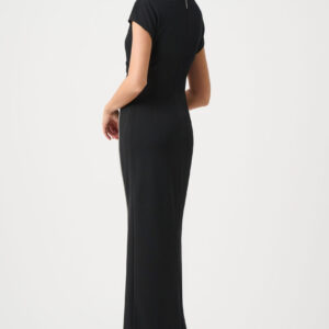 Joseph Ribkoff Signature | Scuba Crepe Sheath Gown With Rhinestones Piping