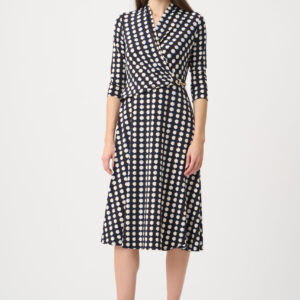 Joseph Ribkoff Printed Silky Knit Fit And Flare Dress