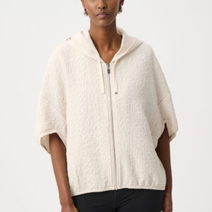Joseph Ribkoff Textured Jacquard Hooded Zipped Jacket