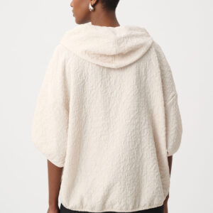 Joseph Ribkoff Textured Jacquard Hooded Zipped Jacket