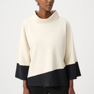 Joseph Ribkoff Scuba Jersey Color Block Trapeze Top
