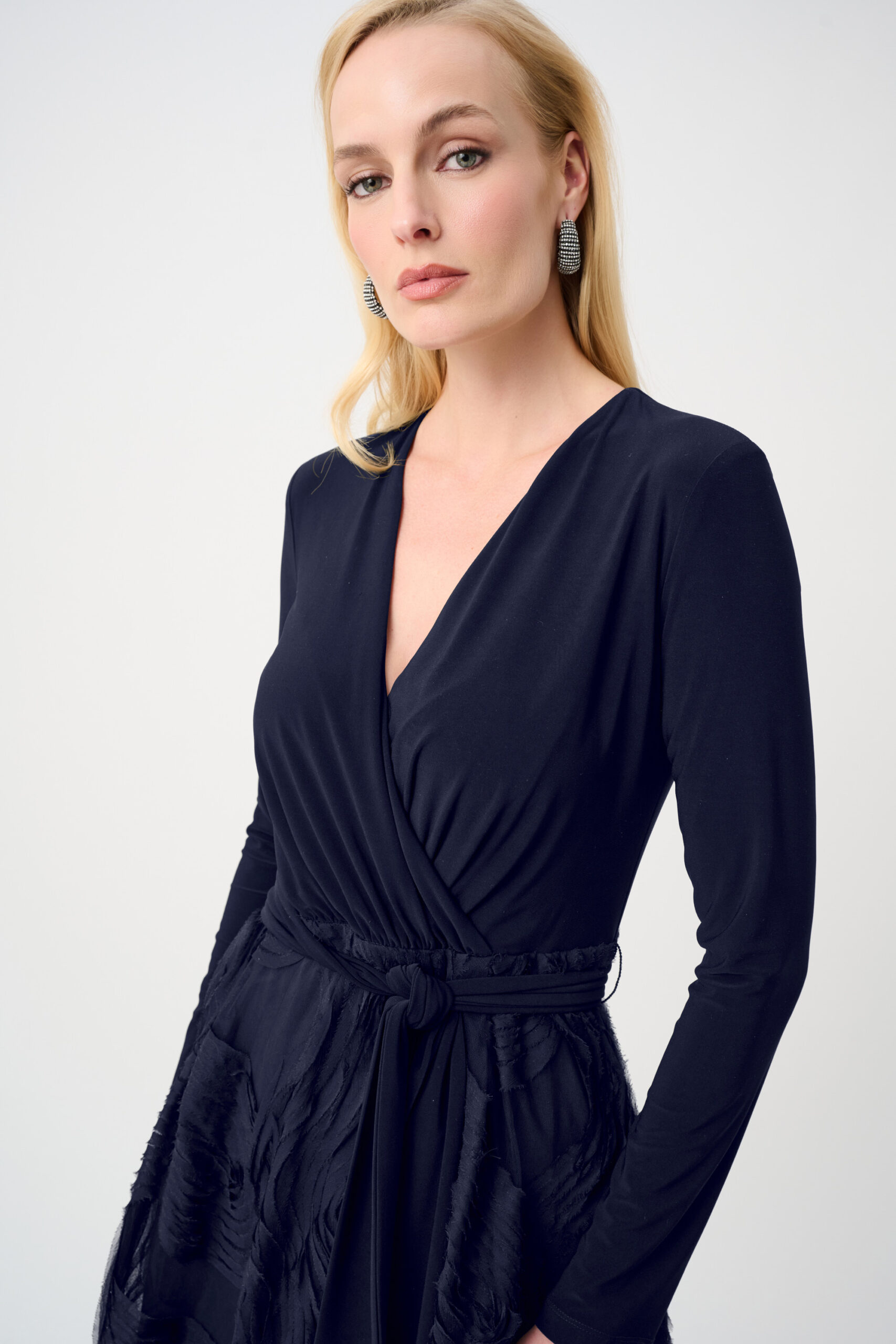 Joseph Ribkoff Signature | Silky Knit and Novelty Fit and Flare Dress