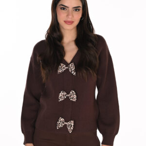 Frank Lyman KNIT CARDIGAN Mocha