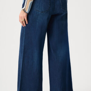 Joseph Ribkoff Featherweave Denim Palazzo High-Rise Pull-On Jeans
