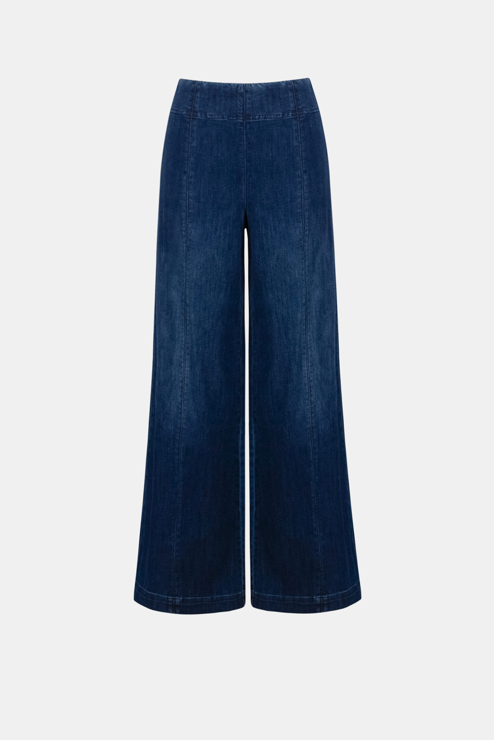 Joseph Ribkoff Featherweave Denim Palazzo High-Rise Pull-On Jeans