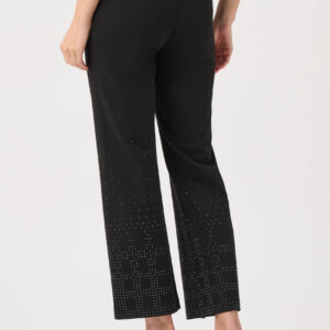 Joseph Ribkoff Heavy Knit Flared Pull-On Pants With Rhinestone Detail