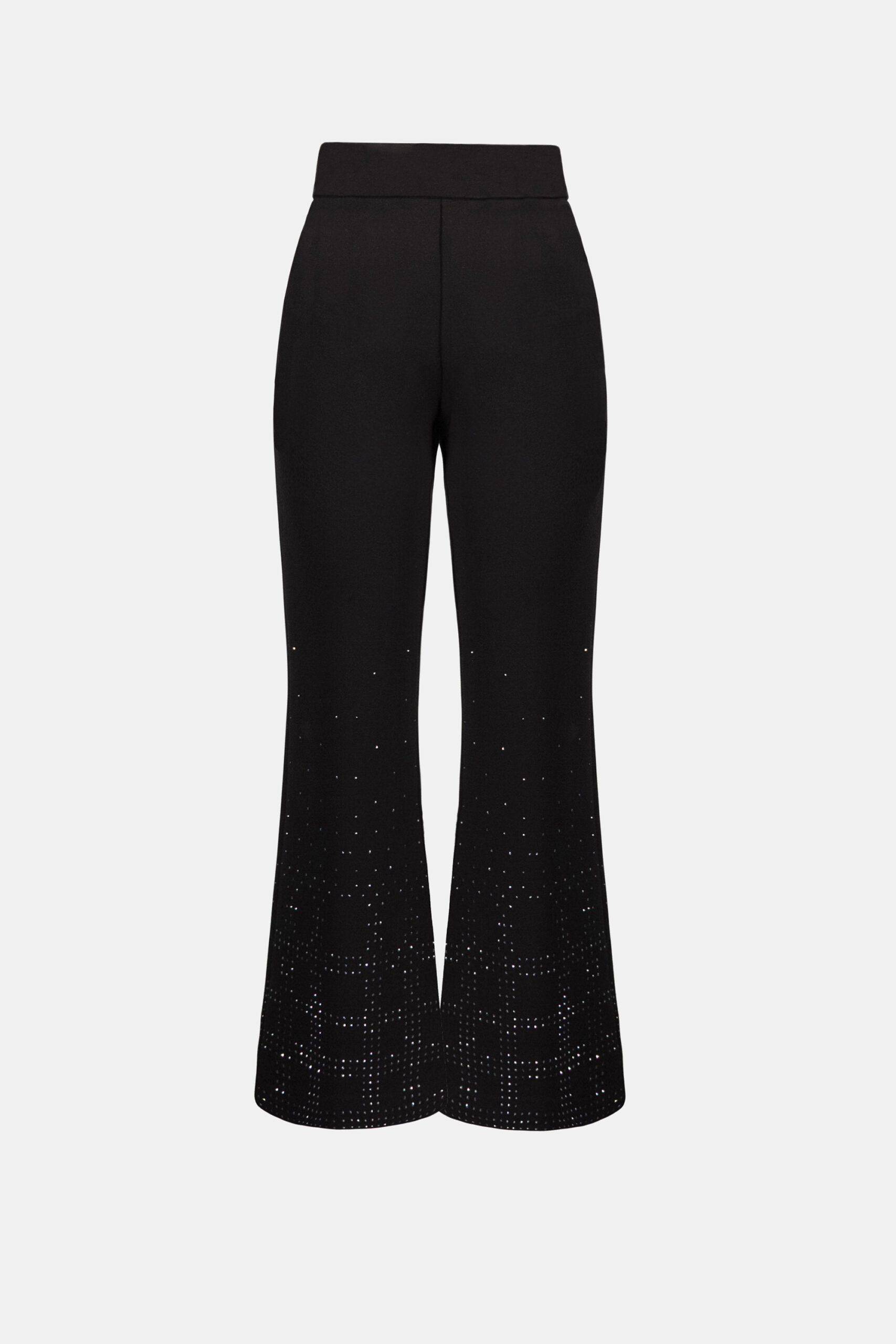 Joseph Ribkoff Heavy Knit Flared Pull-On Pants With Rhinestone Detail