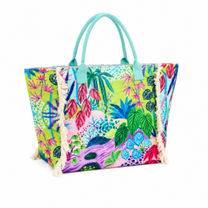 Lettuce Tropical Print Tote Bag