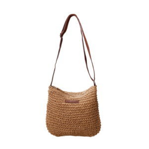 Black Colour Jodie Jute Bag - Khaki