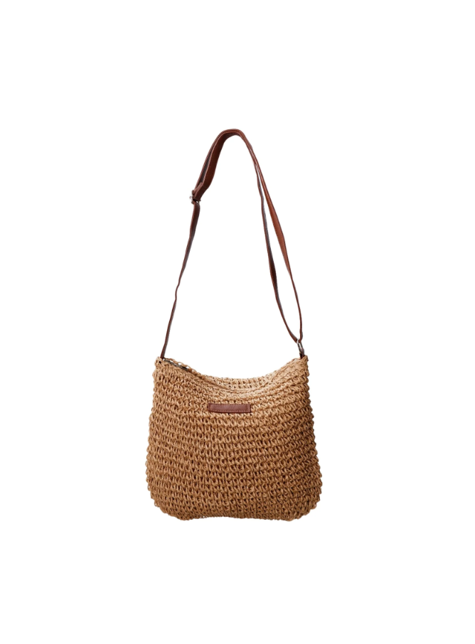 Black Colour Jodie Jute Bag - Khaki