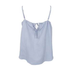Black Colour Catherine Strap Top - Light Blue