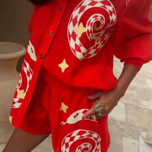 Never Fully Dressed Red Snake Elissa Shorts