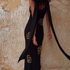 Never Fully Dressed  Black & Gold Simona Dress