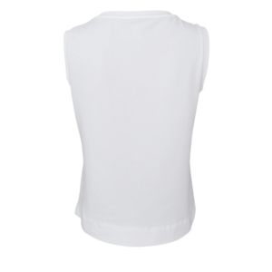 Black Colour May V Neck Top - Off White