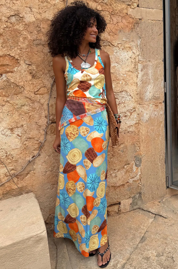 Never Fully Dressed Shell Ribbed Skirt