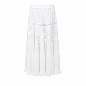 Black Colour Harriet Skirt - Off White