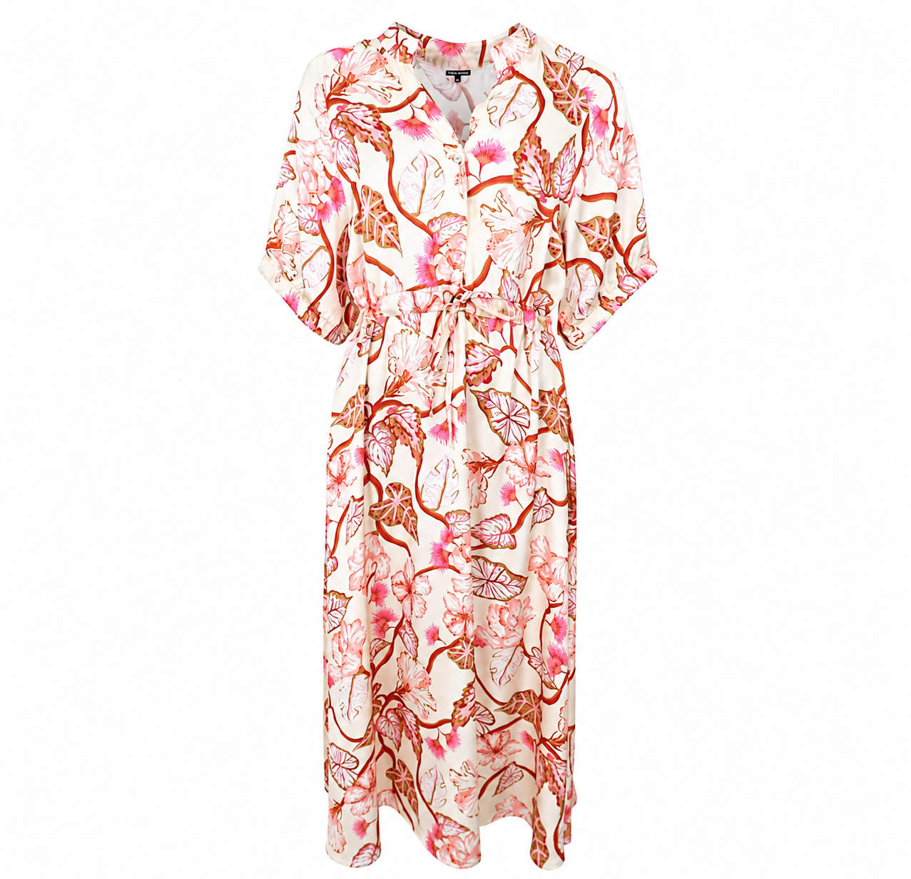 Black Colour Zelene Raglan Dress - Coral