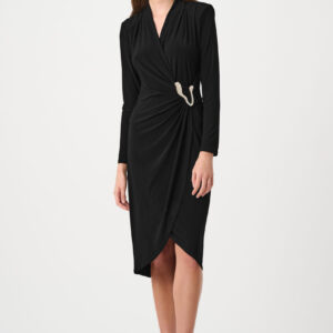 Joseph Ribkoff Signature | Silky Knit Sheath Wrap Dress