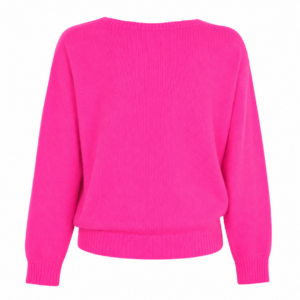 TWNS Sanibel Long sleeve boat-neck sweater - Neon Pink