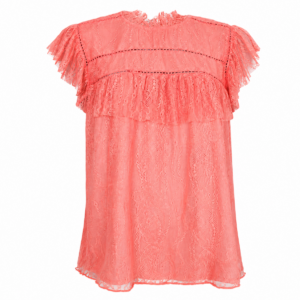 Black Colour Amilla Coral Lace Top