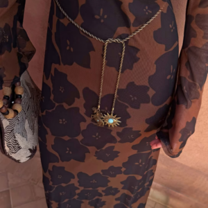 Never Fully Dressed Tan Jaden Floral Mesh Dress