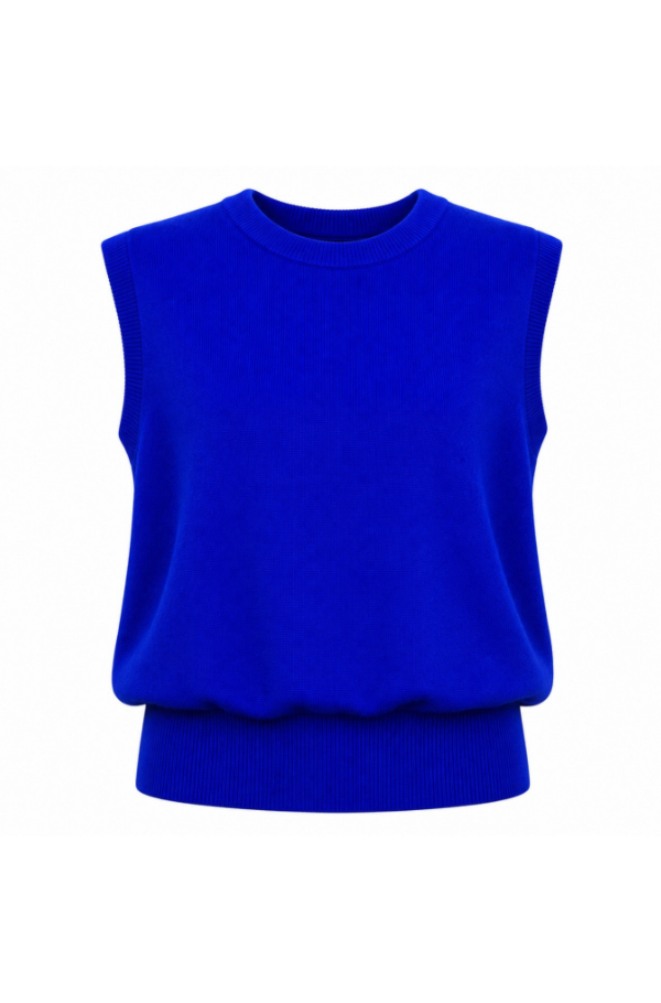 TWNS Sleeveless Round-neck jumper - Electric Blue