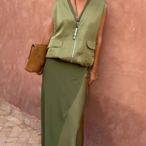Never Fully Dressed OLIVE WRAP JOJO MIDI SKIRT