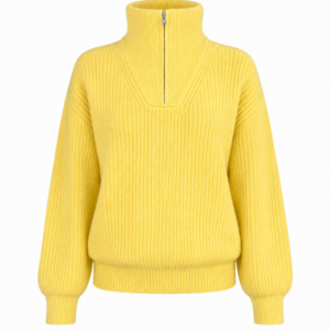 TWNS Long-Sleeved trucker-neck pullover - Butter yellow