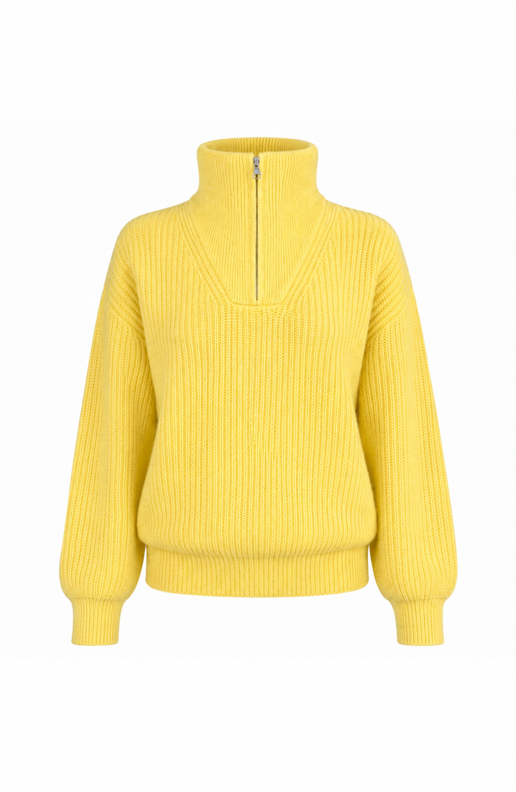 TWNS Long-Sleeved trucker-neck pullover - Butter yellow